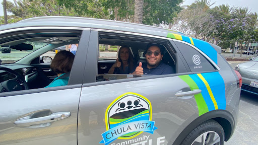 Fabian Campos in a Chula Vista vehicle.
